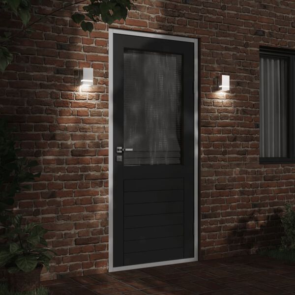 vidaXL Kinkiet zewnętrzny, srebrny, stal nierdzewna