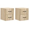 vidaXL Wisząca Szafka Nocna 2 pcs dąb Sonoma 34,5 x 33 x 40 cm