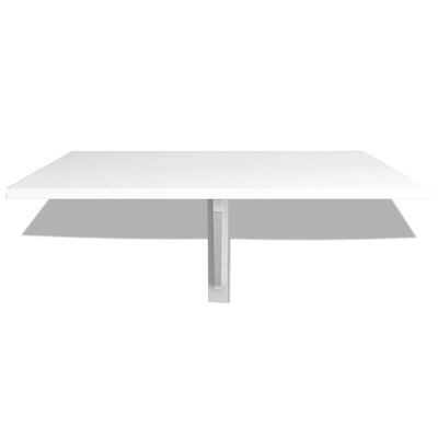 vidaXL Składany stolik na ścianę, biały, 100 x 60 cm