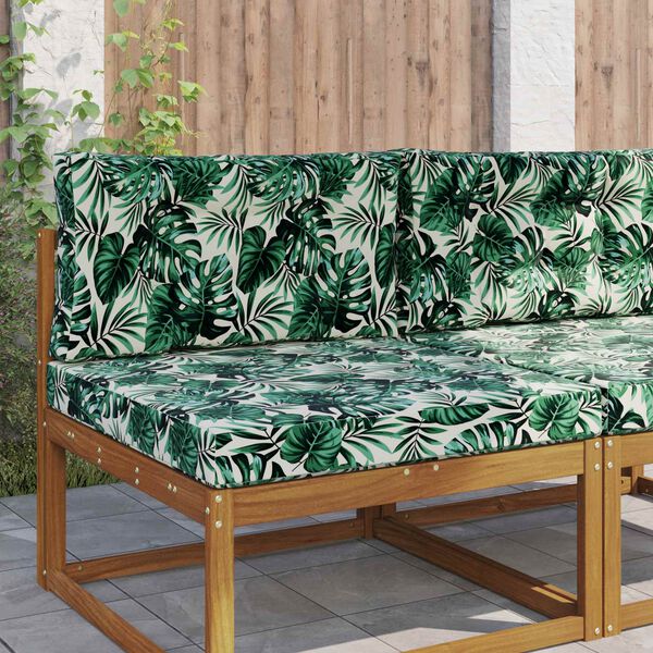 vidaXL Poduszka do sofy na zewnątrz 2 pcs Wz&oacute;r liścia Poliester