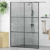 vidaXL Ściana prysznicowa typu walk-in Czarny 140 x 195 cm
