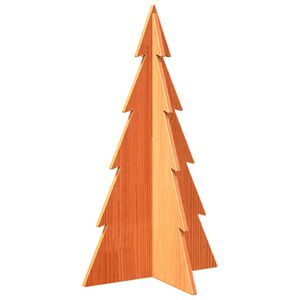 vidaXL Drewniana choinka do udekorowania, brązowa, 80 cm, sosnowa