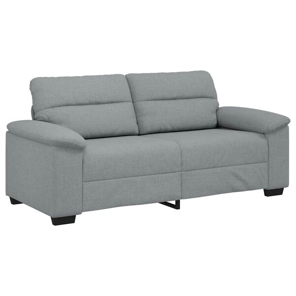 vidaXL Sofa 2-osobowa, jasnoszara, 140 cm, tapicerowana tkaniną