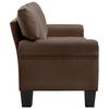 vidaXL 3-osobowa sofa, brązowa, tapicerowana tkaniną