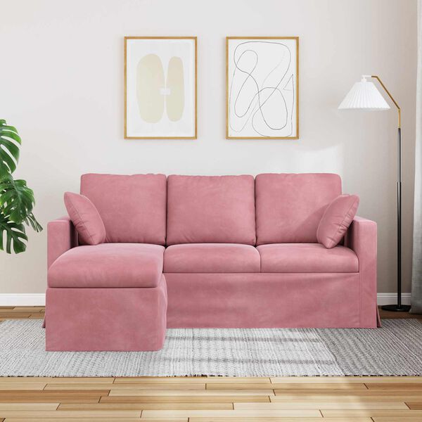 vidaXL Sofa R&oacute;żowy