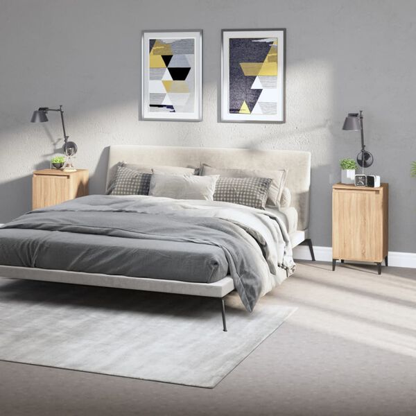 vidaXL Szafki nocne, 2 szt., dąb sonoma, 40x35x70 cm