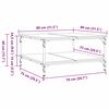 vidaXL Stolik kawowy Stare drewno 80 x 80 x 40 cm