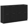 vidaXL Bufet 2 pcs Czarny Dąb 60 x 30 x 70 cm Materiał drewnopochodny