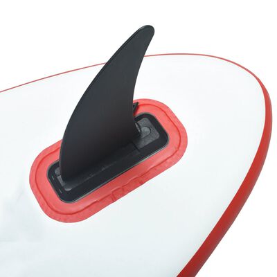 vidaXL Nadmuchiwana deska SUP z żaglem i akcesoriami, czerwono-biała