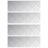 vidaXL Stopień 4 szt. 60 x 20 cm Srebrny Aluminium Prostokątny