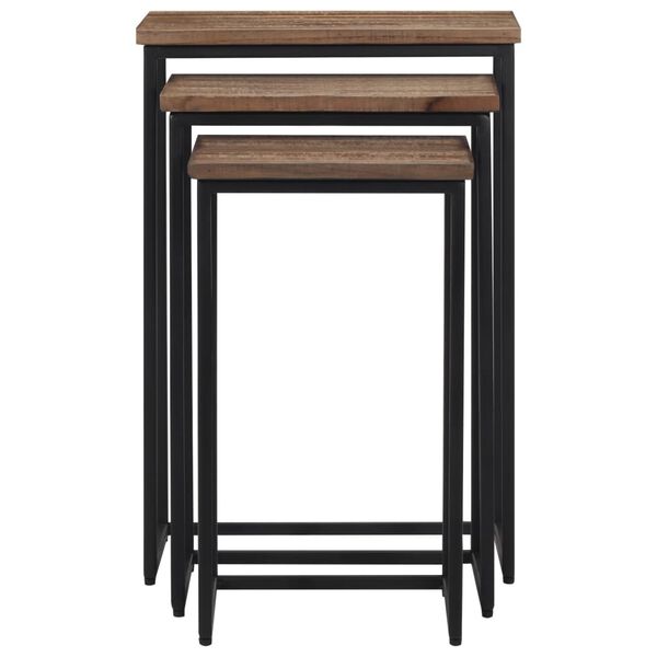 vidaXL Stoliki kawowe wsuwane pod siebie, 3 szt., lite drewno tekowe