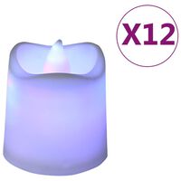 vidaXL Elektryczne podgrzewacze/świeczki LED, 12 szt., kolorowe