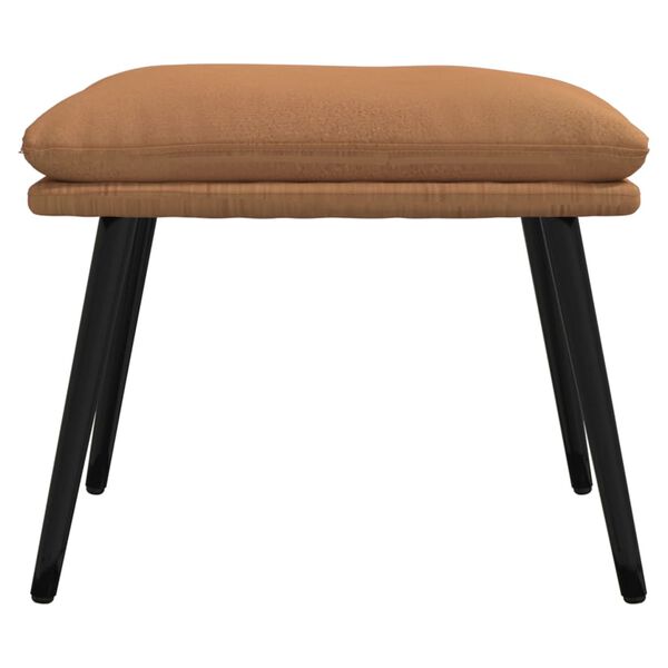 vidaXL Podn&oacute;żek, kolor taupe, 45x30x35 cm, tapicerowany mikrofibrą