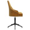 vidaXL Obrotowe krzesło biurowe, brązowe, tapicerowane aksamitem