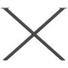 vidaXL Nogi do stołu jadalnego w kształcie litery X 2 szt. Antracyt 90x(72-73) cm Stal