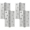 vidaXL Zawias 4 szt. 130 x 75 x 13 mm srebrny Stal