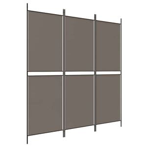 vidaXL Parawan 3-panelowy, antracytowy, 150 x 180 cm, tkanina