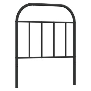 vidaXL Metalowe wymienne wezgłowie, czarne, 75 cm