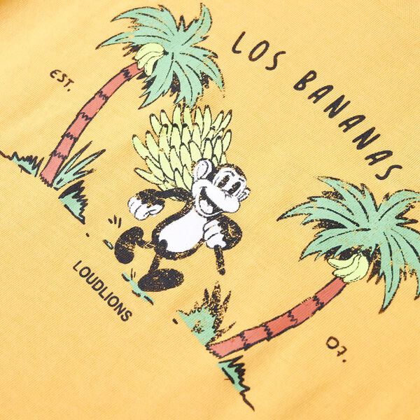 Koszulka dziecięca, z małpką, jasna ochra, 116