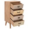 vidaXL Szafka z 4 szufladami, brązowa, 34,5 x 30 x 74,5 cm, MDF