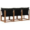 vidaXL Modułowa sofa na zewnątrz z poduszką 3 Sztuka Naturalny