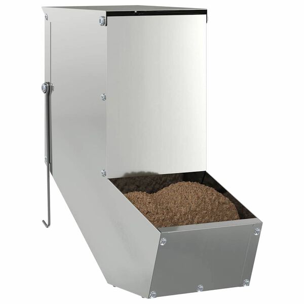 vidaXL Karma dla Kr&oacute;lik&oacute;w Srebrny 12,5 x 26 x 28,5 cm