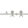 vidaXL System do mocowania drzwi przesuwnych, 183 cm, stal, srebrny