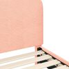 vidaXL Ramka łóżka Z zagłówkiem Różowy 90 x 190 cm Tkanina owcza