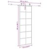 vidaXL Drzwi przesuwne z zestawem okuć czarne 76x205 cm ESG szkło