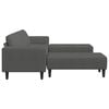 vidaXL Sofa Ciemnoszary 250 x 188 x 76 cm Tkanina sztruksowa