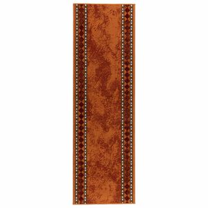 vidaXL Dywan Bieżnik FLORNES Tkany pomarańczowy 67 cm x 150 cm PP 7 mm