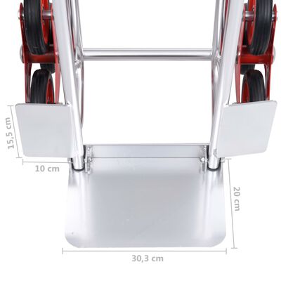 vidaXL Wózek transportowy schodowy z 6 kółkami, 51x53,5x118 cm, 150 kg