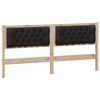 vidaXL Zagł&oacute;wek Inny brązowo-czarny 160 cm Lite drewno sosnowe