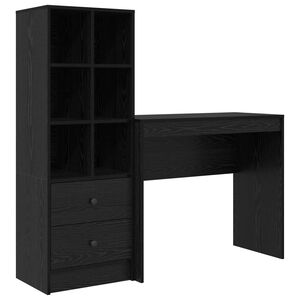 vidaXL Biurko Czarny Dąb 135,5 x 40 x 127 cm 2 szt.