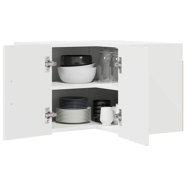 vidaXL Szafka kuchenna Wysoki połysk biały 57 x 57 x 40 cm