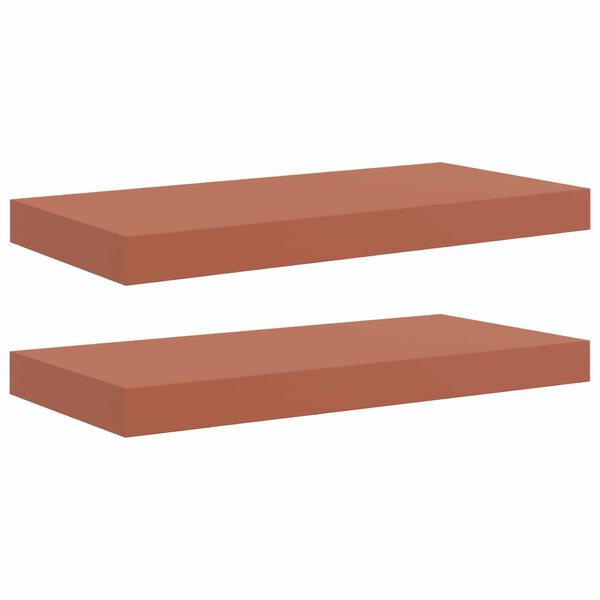 vidaXL P&oacute;łka ścienna z przechowywaniem 2 pcs Czerwony 50 x 23 x 4 cm
