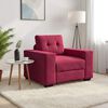vidaXL Sofa Fotel Wino Czerwone 100x78x80 cm Aksamit