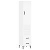 vidaXL Wysoka szafka, biała, 34,5x34x180 cm, materiał drewnopochodny