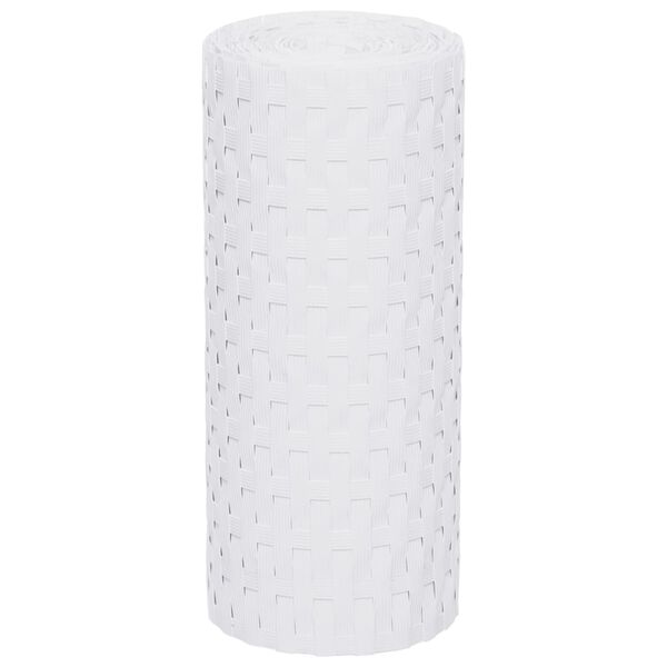 vidaXL Parawany balkonowe, 10 szt., białe, 255x19 cm, rattan PE