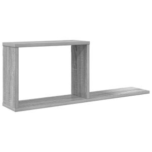 vidaXL P&oacute;łki wiszące Szary Sonoma 80 x 15 x 30 cm Drewno inżynieryjne