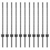 vidaXL Słupek ogrodzeniowy. 11 pcs Szary 80 cm Stal