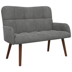 vidaXL Sofa dwuosobowa ciemnoszary 115 x 61 x 87 cm Welur