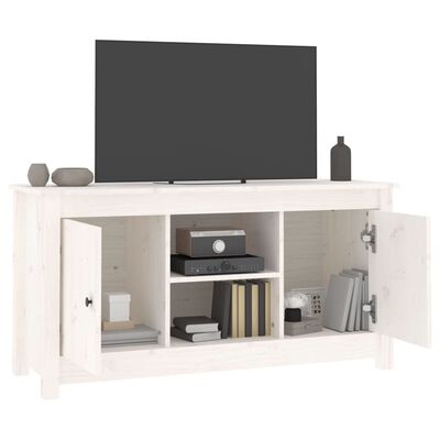 vidaXL Szafka telewizyjna, biała, 103x36,5x52 cm, drewno sosnowe