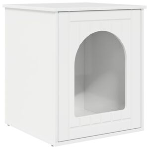 vidaXL Koty Dom Błyszcząca biel 53 x 52 x 62 cm Drewno inżynieryjne