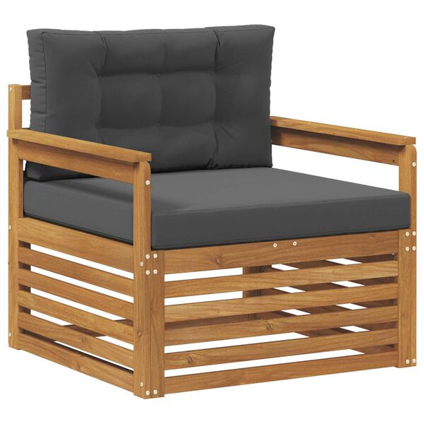 vidaXL Zestaw sof na zewnątrz Lite drewno akacjowe i poliester