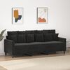 vidaXL Sofa 3-osobowa, czarny, 180 cm, tapicerowana aksamitem