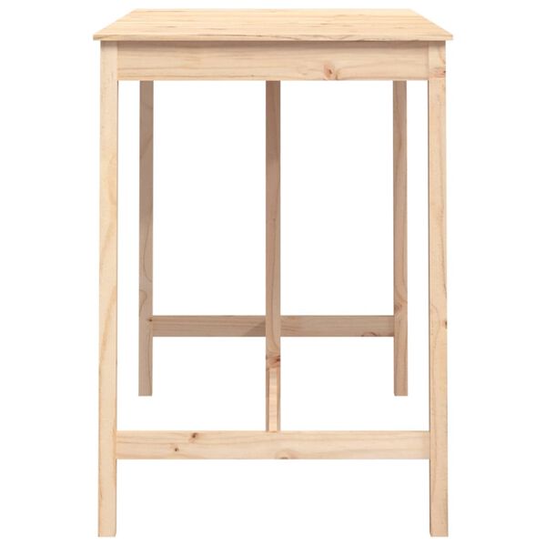 vidaXL Stolik barowy, 140x80x110 cm, lite drewno sosnowe
