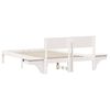 vidaXL Ramka ł&oacute;żka Z zagł&oacute;wkiem Biały 140 x 190 cm Lite drewno sosnowe
