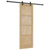 vidaXL Drzwi przesuwne Naturalny i czarny 73,5 x 211 cm
