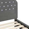 vidaXL Łóżko Dziecięce z Ramą i Zagłówkiem Ciemnoszary 80 x 160 cm